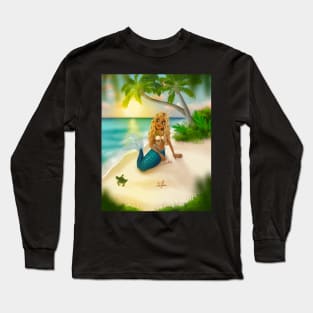 Sunrise Beach Mermaid Long Sleeve T-Shirt